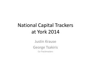National Capital Trackers at York 2014