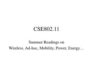 CSE802.11
