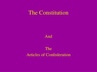 The Constitution