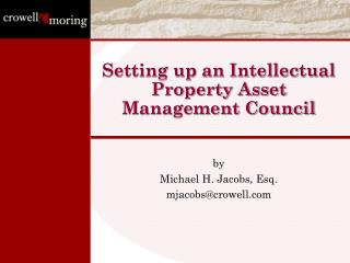 Setting up an Intellectual Property Asset Management Council