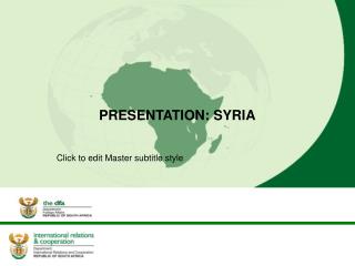 PRESENTATION: SYRIA