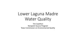 Lower Laguna Madre Water Quality