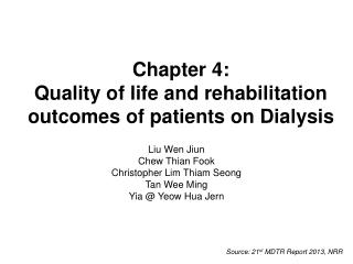 Chapter 4: Quality of life and rehabilitation outcomes of patients on Dialysis