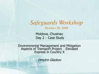 Safeguards Workshop October 30, 2008