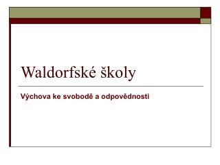 Waldorfské školy