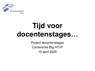 Tijd voor docentenstages…