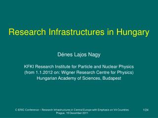 Research Infrastructures in Hungary