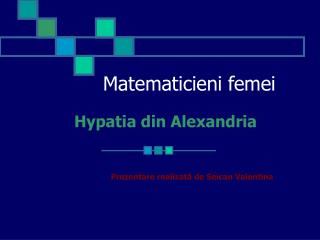 Matematicieni femei