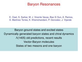 Baryon Resonances