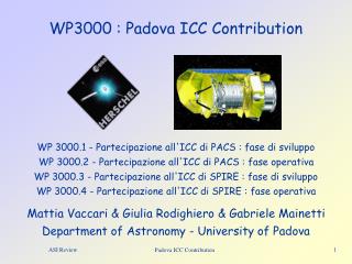 WP3000 : Padova ICC Contribution