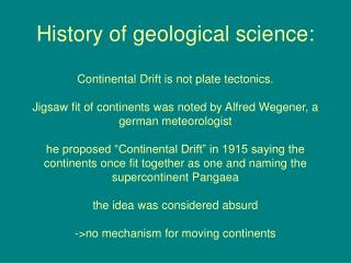 Wegener-Continental Drift