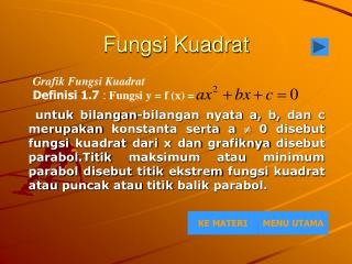 Fungsi Kuadrat