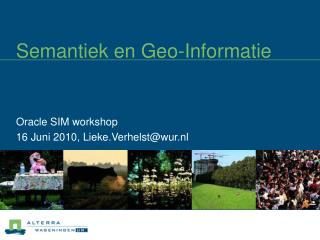 Semantiek en Geo-Informatie