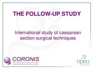 International study of caesarean section surgical techniques