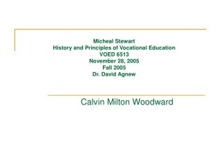 Calvin Milton Woodward