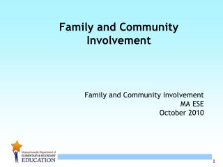 Family and Community Involvement