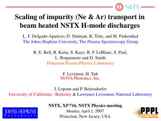 Scaling of impurity (Ne &amp; Ar) transport in beam heated NSTX H-mode discharges