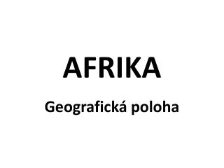 AFRIKA