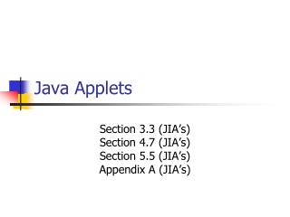 Java Applets