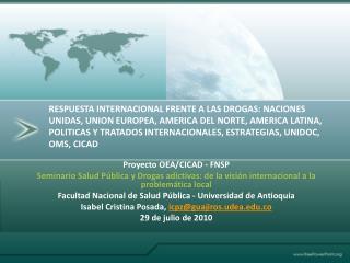 Proyecto OEA/CICAD - FNSP