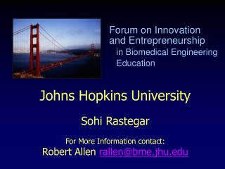 Forum on Innovation and Entrepreneurship in Biomedical Engineering Education