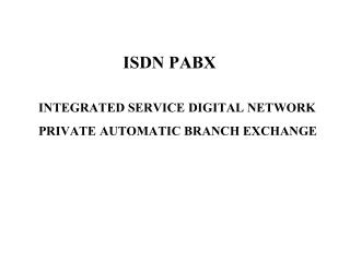 ISDN PABX