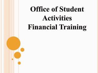 Office of Student Activities Financial Training