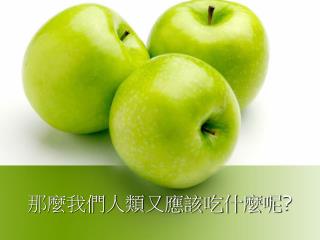 那麼我們人類又應該吃什麼呢 ?