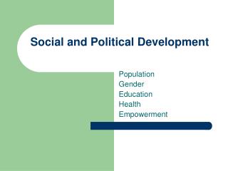 Social and Political Development