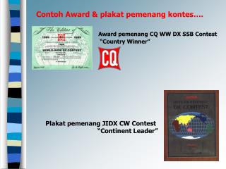 Contoh Award &amp; plakat pemenang kontes….