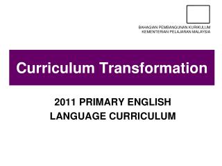 Curriculum Transformation