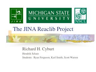 The JINA Reaclib Project