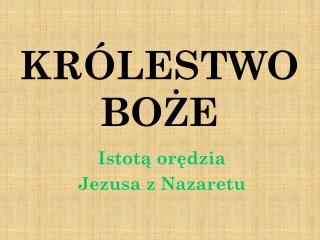 KRÓLESTWO BOŻE