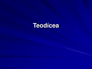 Teodícea