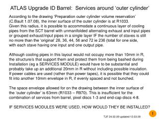 ATLAS Upgrade ID Barrel: Services around ‘outer cylinder’