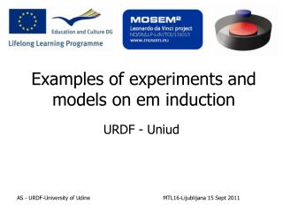 Examples of experiments and models on em induction