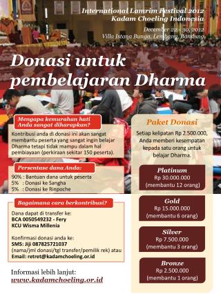 Donasi untuk pembelajaran Dharma