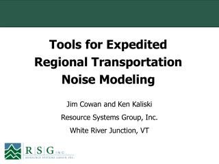 Tools for Expedited Regional Transportation Noise Modeling