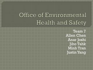 Office of Environmental Health and Safety