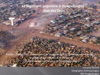 Le logement populaire à Ouagadougou : état des lieux