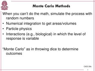 Monte Carlo Methods