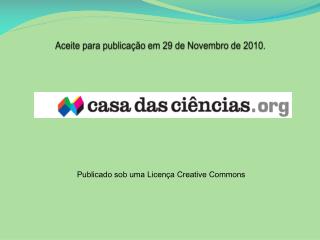 Aceite para publicação em 29 de Novembro de 2010.
