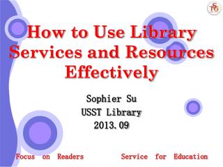 How to Use Library Services and Resources Effectively
