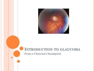 Introduction to glaucoma