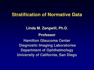 Stratification of Normative Data