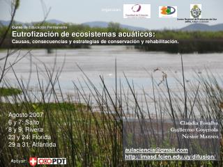Curso de Educación Permanente Eutrofización de ecosistemas acuáticos: