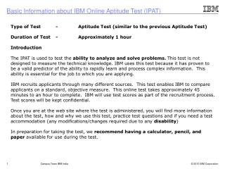 Type of Test	-	Aptitude Test (similar to the previous Aptitude Test)