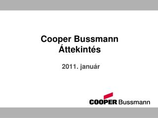 Cooper Bussmann Áttekintés