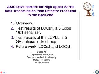 Overview. Test results of LOCs1, a 5 Gbps 16:1 serializer.