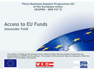 Access to EU Funds Alexander Foidl